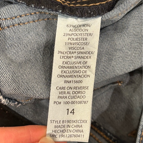 Democracy "Ab"solution Blue Boot Cut/Flair Leg Jeans, size 14 - Picture 10 of 11